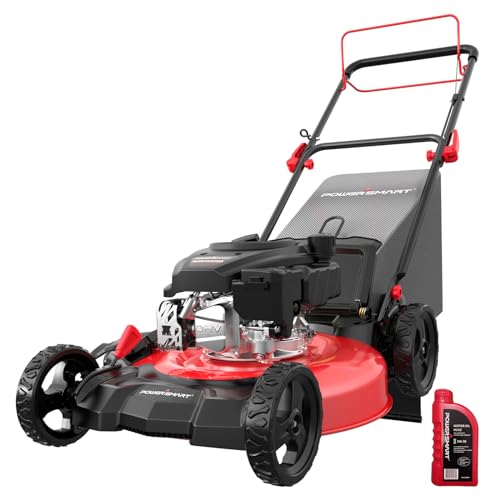PowerSmart Self Propelled Gas Lawn Mower 21in. 170cc Gas Engine 3-in-1 Mulch, Bag, Side Discharge, 6-Position Height Adjustment