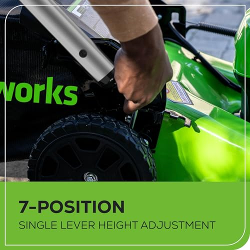 Greenworks 80V 21" Brushless Cordless (Self-Propelled) Lawn Mower (LED Headlight + Aluminum Handles), 4.0Ah Battery and Rapid Charger Included (75+ Compatible Tools)