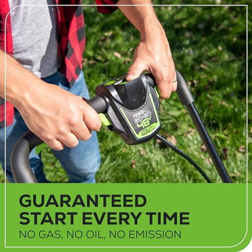 Greenworks 2 x 24V 20" Brushless Cordless (Push) Lawn Mower + Blower (320 CFM) + 12" String Trimmer, (2) 5.0Ah Batteries and Charger Included (125+ Compatible Tools)