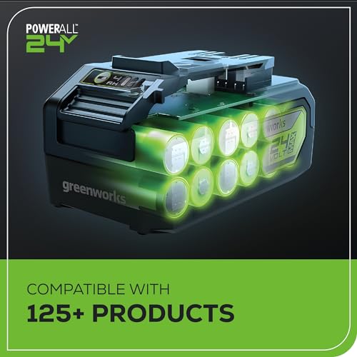 Greenworks 2 x 24V 20" Brushless Cordless (Push) Lawn Mower + Blower (320 CFM) + 12" String Trimmer, (2) 5.0Ah Batteries and Charger Included (125+ Compatible Tools)