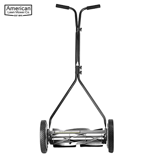 American Lawn Mower Company 1415-16 16-Inch 5-Blade Push Reel Lawn Mower, 5-Blade, Gray