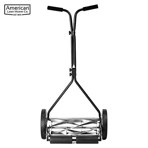 American Lawn Mower Company 1415-16 16-Inch 5-Blade Push Reel Lawn Mower, 5-Blade, Gray