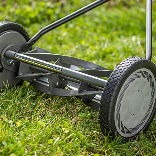 American Lawn Mower Company 1415-16 16-Inch 5-Blade Push Reel Lawn Mower, 5-Blade, Gray