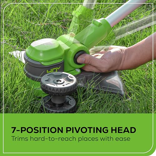 Greenworks 40V 13-Inch Cordless String Trimmer / Edger (Gen 2), 2.0Ah Battery and Charger Included