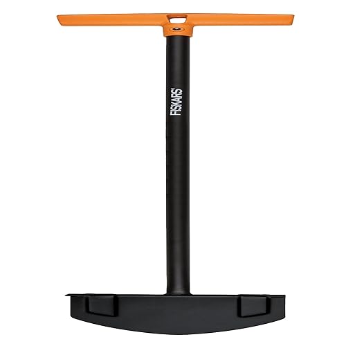 Fiskars 38.5" Steel Edger - Long-Handled Gardening Tool - Edger Tool and Garden Tiller for Soil - Lawn and Garden Tools - Black/Orange