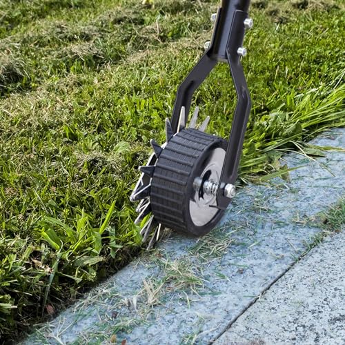 Klarg Edger Lawn Tool for Sidewalk, Wheel Rotary Edger, Manual Lawn Edger, Grass Edger Long Handle 66.9 inch, Adjustable Edgers for Landscaping, Garden, Yard