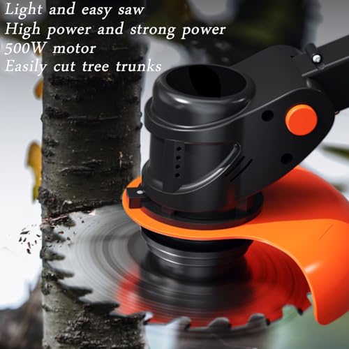 Jwdj Electric Weed Eater 21V Cordless Trimmers Lawn Edger String Trimmer with 2 Pcs 1500mAh Rechargeable Battery/Fast Charger/ 4 Kinds, for Yard Yard, Garden