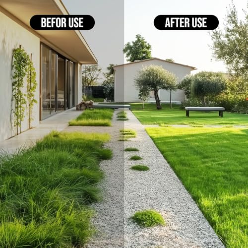 Yuanling Edger Lawn Tool Hand Manual Wheel Rotary Lawn Edger with Adjustable Stainless Steel Handle Trimmer Grass Edger for Garden Sidewalk Yard Driveway Precise Grass Trimming