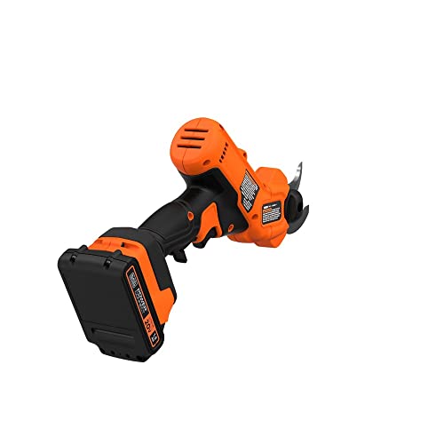 BLACK+DECKER 20V MAX* Cordless Pruner Kit, Power Pruning Shears, Battery and Charger Included (BCPR320C1)