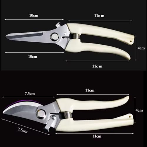 [2 Pack] Pruning Shears, Garden Shears, Professional Stainless Steel pruners with Comfort Handle & Spring-loaded, Handheld Garden Clippers, Gardening Tools Scissors Set for Rose Plants Flowers