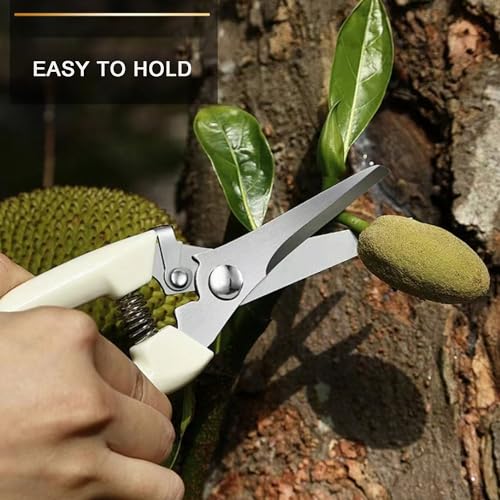 [2 Pack] Pruning Shears, Garden Shears, Professional Stainless Steel pruners with Comfort Handle & Spring-loaded, Handheld Garden Clippers, Gardening Tools Scissors Set for Rose Plants Flowers