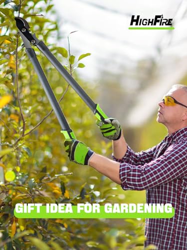 HIGFIRE 3pcs Pruner Gardening Scissors Kit with Lopper, Hedge Clipper and Pruning Shear for Yard, Lawn & Garden, Professional Branch Cutter Tree Trimmer for Indoor & Outdoor Gardening