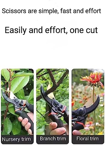 Heavy Duty Bypass Pruning Shears Gardening Manual Pruning Shears Plant Shears Flower Shears Best Gardening Shears, Tree Pruners Cutting Branches Hedges Shrubs and Bushes Ideal Tool Easy to Prune