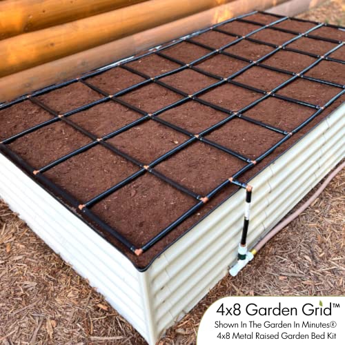 Garden In Minutes Drip Irrigation System for Garden, Soaker Hose & Garden Watering System Preassembled Drip Irrigation Kit, Flower Bed Sprinkler, Garden Irrigation System Kit - 4x8 (44"x88")