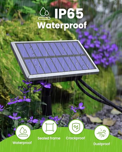 RAINTPOINT Solar Automatic Drip Irrigation Kit System,Solar Garden Watering System with 100% Anti-Siphoning Device, Easy DIY Plant Watering Devices with 6 Timing Modes for 10-15 Potted Plants