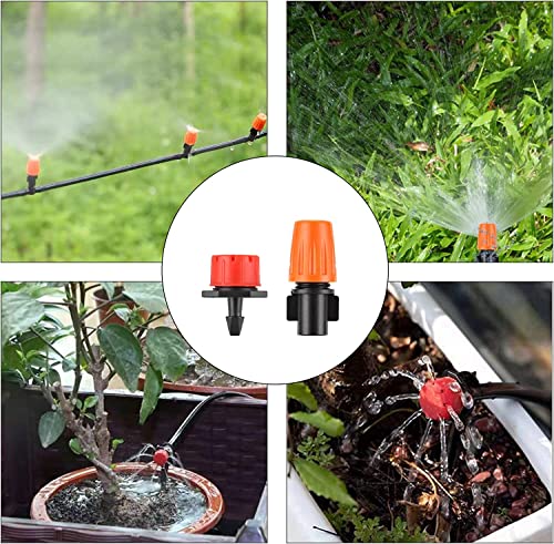 164FT 200 Pcs Drip Irrigation Kit, Garden Irrigation System 1/4" Blank Distribution Tubing Watering Drip Kit Automatic Irrigation Equipment for Garden Greenhouse, Flower Bed,Patio,Lawn (164FT)