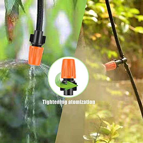 164FT 200 Pcs Drip Irrigation Kit, Garden Irrigation System 1/4" Blank Distribution Tubing Watering Drip Kit Automatic Irrigation Equipment for Garden Greenhouse, Flower Bed,Patio,Lawn (164FT)
