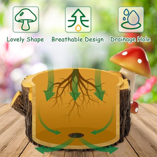 Yiiwinwy Owl Succulent Planters Flower Plant Pots for Plants with Drainage Hole，Planter Pots for Indoor Plants/Succulent/Cactus,Indoor Planter for Home Office Garden Decor