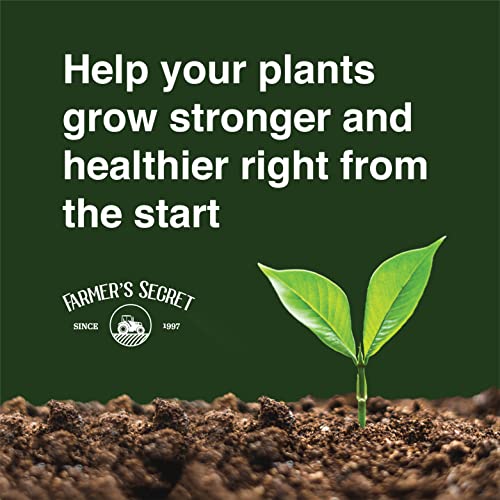 Farmer’s Secret Soil Revitalizer (32oz) - Organic (OMRI Listed) Soil Microbe Booster - Liquid Compost Soil - Great for Spring Application - Activated Humic Acid