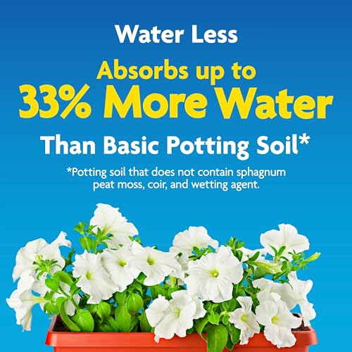 Miracle-Gro Moisture Control Potting Mix, Added Fertilizer Feeds Up to 6 Months, Soil for Container Gardening, 8 qt. (3-Pack)