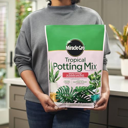 Miracle-Gro Tropical Potting Mix, Growing Media for Tropical Plants Living in Indoor and Outdoor Containers, 6 qt. (3-Pack)