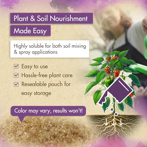 Ammonium Sulfate 21-0-0 Fertilizer, High Nitrogen Fertilizer for Plants Rapid Growth & Deep Green Color, Ideal Ammonium Sulfate Fertilizer & Soil Acidifier to Lower pH Levels in Alkaline Soil, 5 lb.