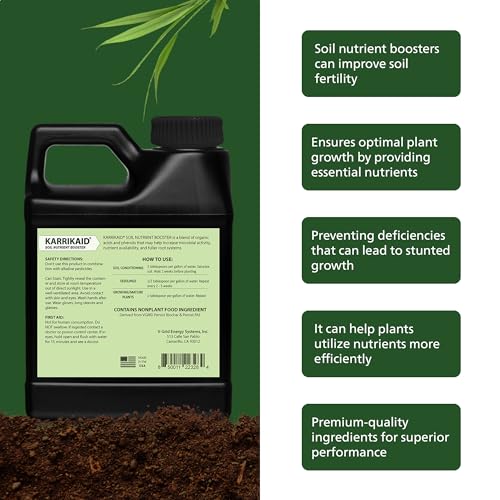 Karrikaid Soil Nutrient Booster Premium Plant Nutrition Formula for Lush Gardens Promotes Growth Blooms and Soil Vitality Root Stimulator for Plants - 32 fl oz