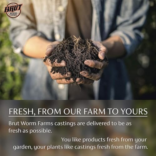 Brut Organic Worm Castings – 30 Lb – Garden's Elixir for Thriving Blooms & Harvests!