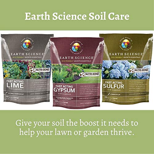 Earth Science – Fast Acting Lime with Nutri-Bond Run-Off Reduction Technology – Fertilizer Enhancer – Raise pH of Soil - 2.5 lb Bag