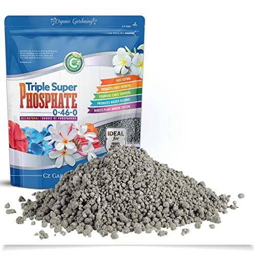 Triple Super Phosphate 0-46-0 Fertilizer Made in USA - Bloom Booster - TSP Pure Phosphorus Plant Food for Indoor/Outdoor Plants & Flower Gardens - Fruit, Vegetables, Holistic Herbs, Trees & More!