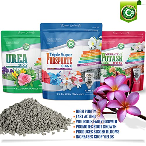 Triple Super Phosphate 0-46-0 Fertilizer Made in USA - Bloom Booster - TSP Pure Phosphorus Plant Food for Indoor/Outdoor Plants & Flower Gardens - Fruit, Vegetables, Holistic Herbs, Trees & More!