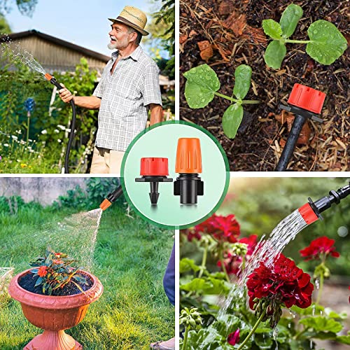DUCHIFAD Garden Drip Irrigation Kit,98FT Greenhouse Micro Automatic Drip Irrigation System Kit with 1/4 inch Blank Distribution Tubing Hose Adjustable Patio Misting Nozzle Emitters Sprinkler