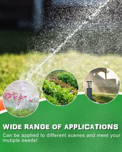 W-Dragon Drip Irrigation Kit,43m/141ft Garden Watering System with Quick Adapter 1/4 Distribution Tubing Hose Adjustable Nozzle Water Sprinkler No Leaking Automatic Misting for Greenhouse Blue-Orange