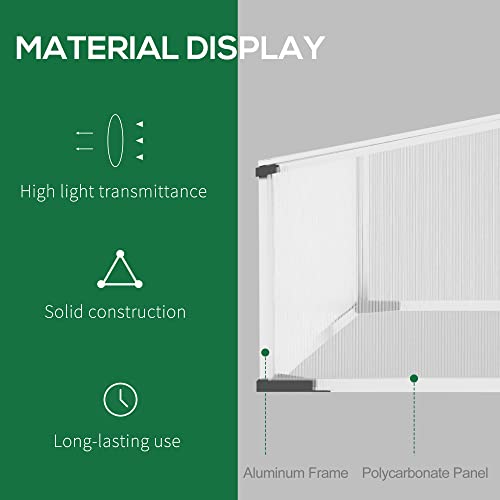 Outsunny Cold Frame, Portable Indoor Outdoor Patio Mini Greenhouse Plant Cover for Gardening, Germination, Seedling Propagation, 47" x 39" x 16", Silver