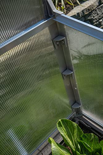 Juwel 20342 Thermal Cold Frame 130 x 60 cm UV Resistant Hollow Panels for Timber Raised Beds Easy Assembly Transparent