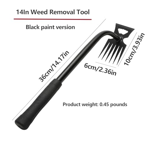 Gardening Hand Weeder Tools, Weeding Artifact Uprooting Weeding Tool, Durable Manganese Steel Hand Weeder Tool, Manual Multifunctional Weeders Gardening Tools for Yard and Garden (6 Teethes)