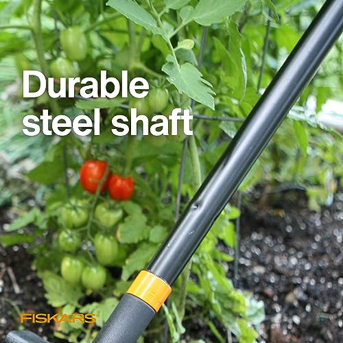 Fiskars Telescoping Rotary Cultivator - 40"-60" Extendable Gardening Hand Tool - Rotary Hand Cultivator Tool and Garden Tiller for Soil or Reseeding Grass