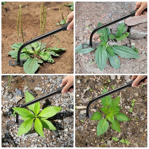 Gardening Hand Weeder Tools, Weeding Artifact Uprooting Weeding Tool, Durable Manganese Steel Hand Weeder Tool, Manual Multifunctional Weeders Gardening Tools for Yard and Garden (6 Teethes)