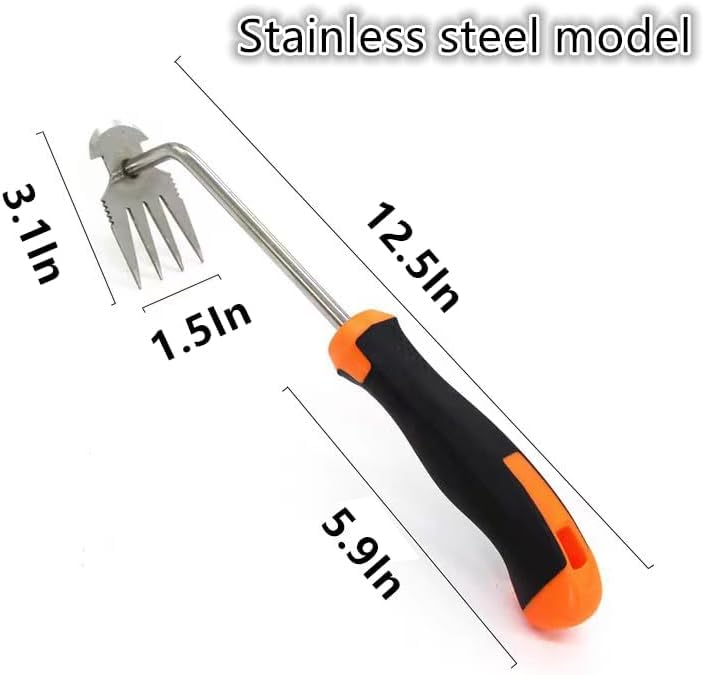 Weed Puller Tool, 2024 New Durable Garden Weed Pulling Tool, Portable Garden Weeder Tool for Vegetable Gardening Backyard Farm Planting & Weeding (Rubber Handle) (1, Rubber Handle)