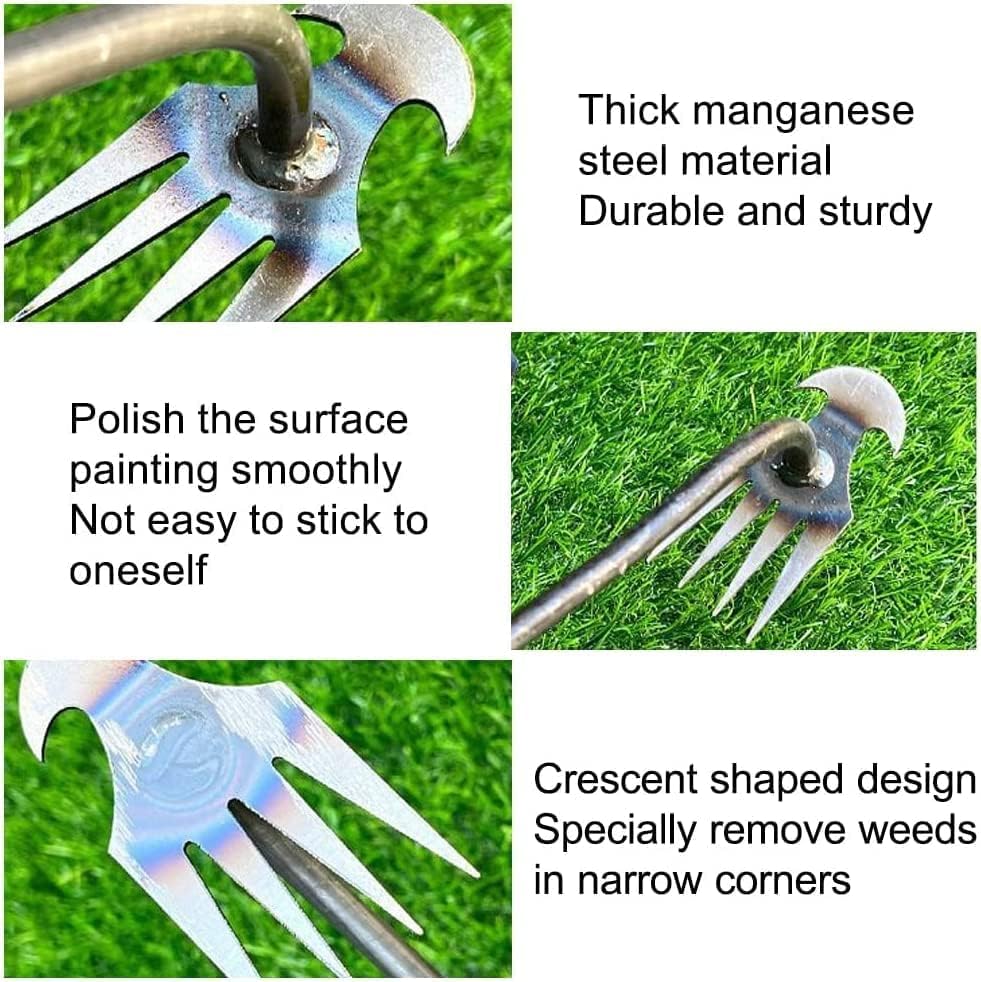 Weed Puller Tool, 2024 New Durable Garden Weed Pulling Tool, Portable Garden Weeder Tool for Vegetable Gardening Backyard Farm Planting & Weeding (Rubber Handle) (1, Rubber Handle)