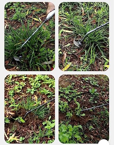Weed Puller Tool, 2024 New Durable Garden Weed Pulling Tool, Portable Garden Weeder Tool for Vegetable Gardening Backyard Farm Planting & Weeding (Rubber Handle) (1, Rubber Handle)