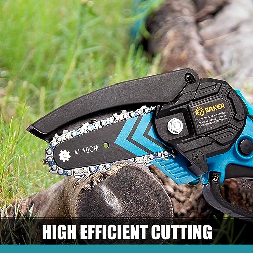 Saker Mini Chainsaw,Portable Electric Chainsaw Cordless,Fathers Day Gift for Dad[Seniors Friendly],Small Handheld Chain Saw Pruning Shears Chainsaw for Tree Branches,Courtyard and Garden