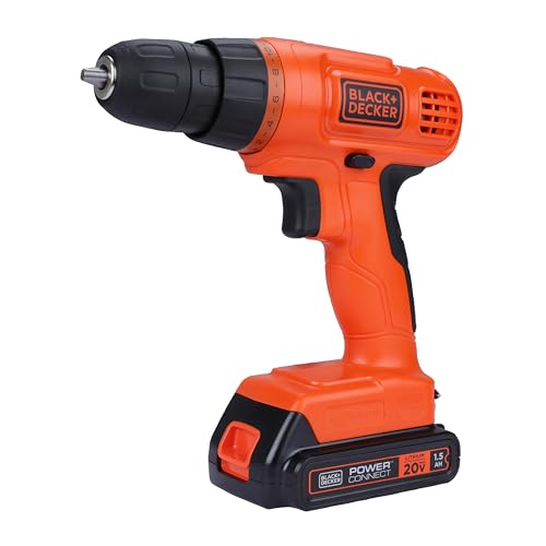 BLACK+DECKER 20V MAX Drill & Home Tool Kit, 34 Piece (BDCD120VA), Orange