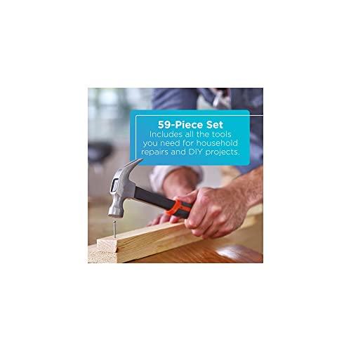 BLACK+DECKER 12V MAX Drill & Home Tool Kit, 60-Piece (BDCDD12PK)