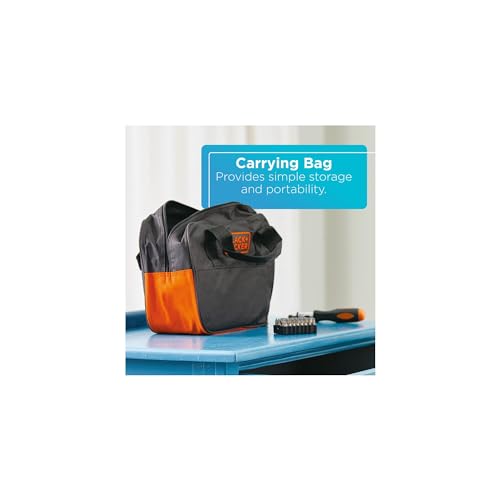 BLACK+DECKER 12V MAX Drill & Home Tool Kit, 60-Piece (BDCDD12PK)
