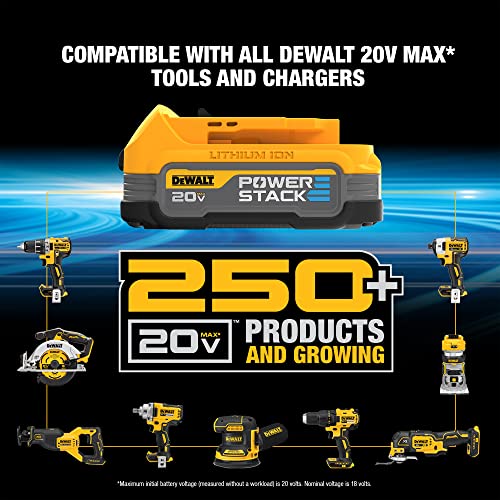 DEWALT 20V MAX* POWERSTACK™ Compact Battery (DCBP034)