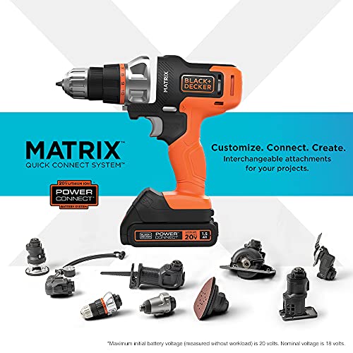 BLACK+DECKER 20V MAX Matrix Cordless Drill/Driver (BDCDMT120C)