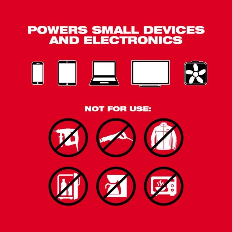 Milwaukee 2846-50 M18 TOP-OFF 175-Watt Cordless Power Supply Inverter with M18 REDLITHIUM XC 5 Ah Lithium-Ion Battery