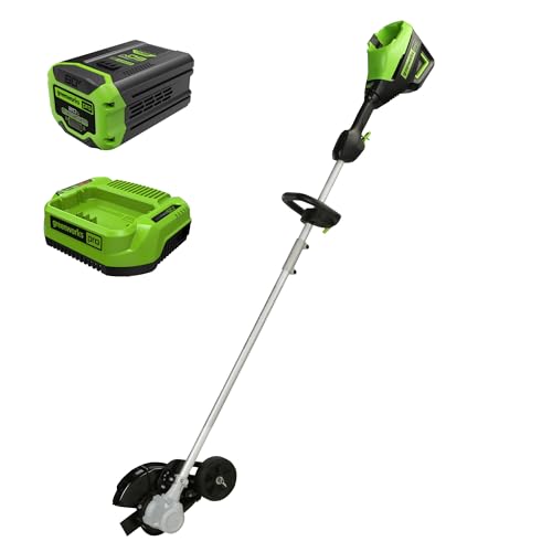 Greenworks 60V 8" Brushless Cordless Edger, 2.0 Ah Battery and Charger Included