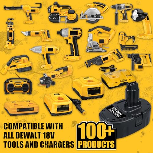VANON 6.0Ah Lithium Ion Batteries Replacement for Dewalt 18v Battery XRP DC9096 DC9098 DC9099 DW9098 DW9099 DW9095 DW9096 DE9039 DC9181 Compatible with Dewalt 18V Cordless Power Tools 2 Pack
